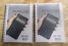 HP 42S CALCULATOR MANUAL OWNER'S MANUAL REPRINT WHITE BLACK ENGLISH TWO PARTS