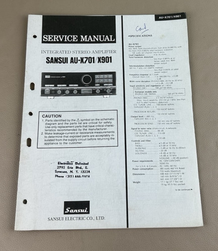 Sansui x701 x901 - sansui, au-x701/x901