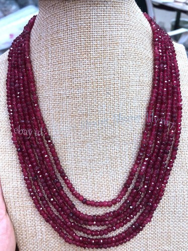 Collana righe 2x4 granato - collana,