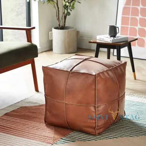 Pouf ottomano fodera vera - pouf, in