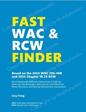 Fast WAC RCW Finder-2025 ed.-Keyword Index WA State Electrical Exam-AUTHENTIC