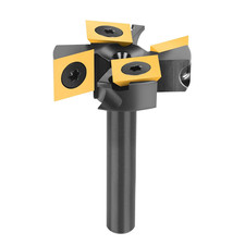 Fresa per Spianare Fresa per Legno Gambo 8Mm CNC Con 2+2 Inserti in Carburo Di T