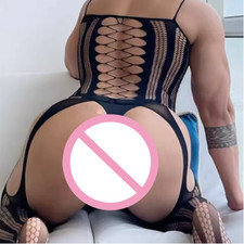 Body uomo gay calze a rete