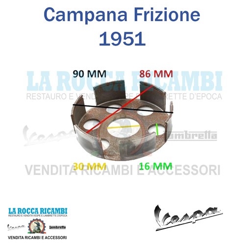 Campana frizione vespa faro - frizione,