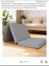 Materasso Memory Foam Trifold