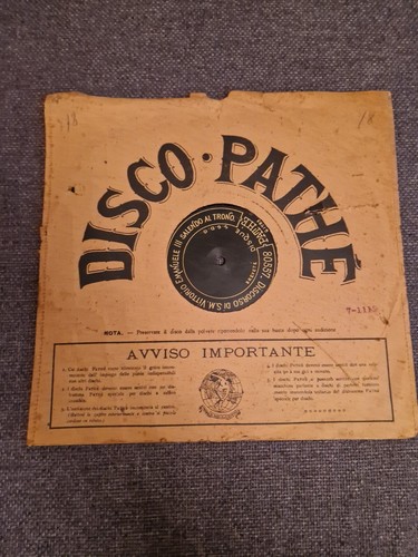 Disco pathè discorso - , vittorio
