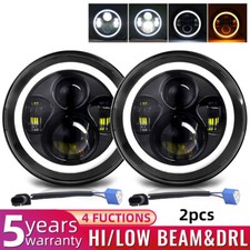 Coppia Fari LED 7'' Angel Eyes