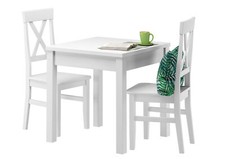 Set bianco di tavolo da pranzo