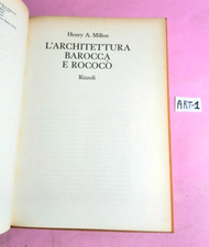 LIBRO L'ARCHITETTURA BAROCCA E ROCOCO'-HENRY MILLON-RIZZOLI 1963(100 ILLUSTRAZ.)