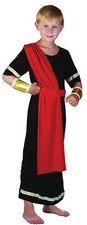 Da Bambino Caesar Toga Greco Romana in Nero Costume