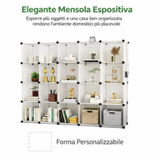 Libreria modulare trasparente