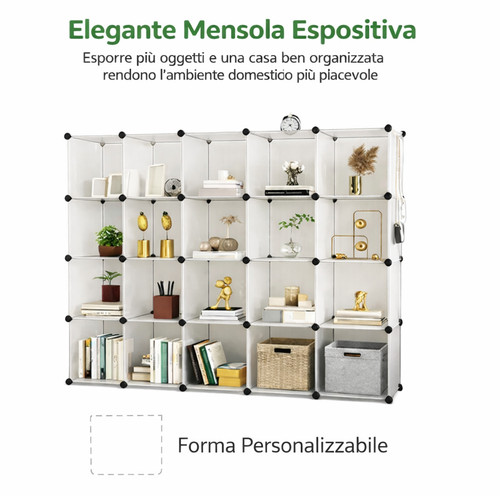 Libreria modulare trasparente