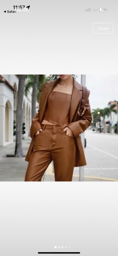 Blazer zara ecopelle cammello - blazer,
