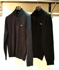 Maglia collo zip AERONAUTICA MILITARE uomo 252MA1578UL00506 blu nero