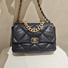 CHANEL Dark Blue Lambskin