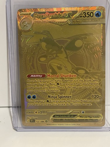 Mega greninja 122 gold - mega,