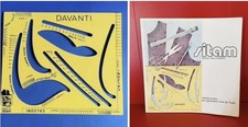? METODO SITAM squadra + manuale da sarto sartoria anni 70 vintage
