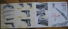 ARMI P.BERETTA BROCHURE CATALOGO PRODUZIONE 1954 FUCILI PISTOLE CARABINETTE
