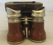 BINOCOLO ANTICO IN OTTONE CON