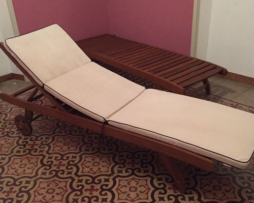 Lettino prendisole legno - legno, di