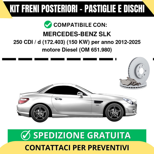 Kit freni posteriori - kit,