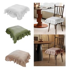 Cuscino per sedia con volant, elegante fodera sfoderabile per cerimonia in