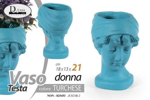 Vaso testa donna - testa,