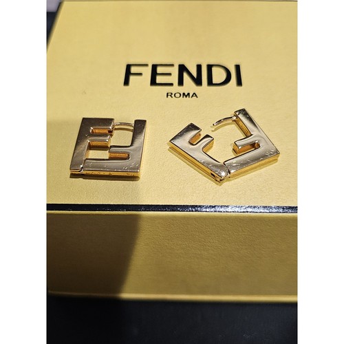 Orecchini fendi oro logo - orecchini,