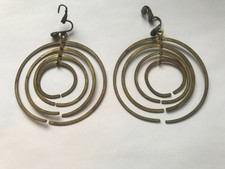 Orecchini ottone spilla