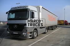 Truck photo Mercedes-Benz Actros 1844 Tarpaulin trailer Germany silver BÖ #b2zg