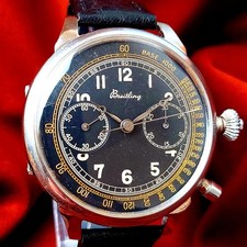 Orologio da polso uomo cronografo vintage svizzero 17 gioielli revisionato