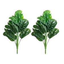  2 pezzi di decorazioni da monstera finte foglia di palma artificiale simulato