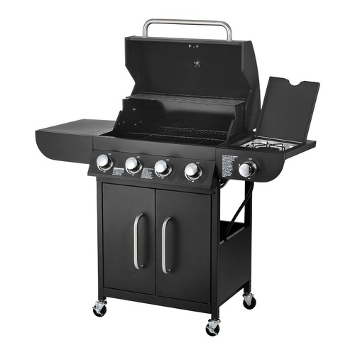Gas grill with - grill, side