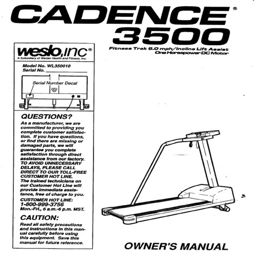 Weslo cadence 3500 - cadence,
