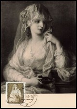 Scheda massima DDR 1959 Michel n. 693 dipinti - Angelica Kauffmann #2