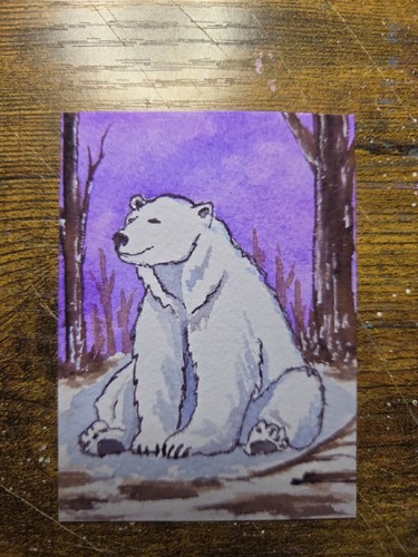 Aceo stampa artistica orso - artistica, "orso