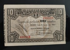 10 PESETAS 1937 BILBAO, PICK