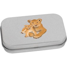 'Lioness and Cub' Scatola di latta / portaoggetti con cerniera in metallo (TT053621)