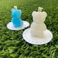 Candela Teddy - Fatta a mano - Segnaposto, pensierino per la nascita, etc.