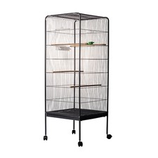 Voliera Gabbia Per Volatili Uccelli Canarini Inseparabili Completa 146x54x54cm