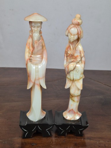 Coppia sculture orientali - sculture,