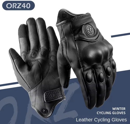 Guanti moto pelle - in,
