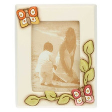 Cornice Portafoto Farfalle in festa medio Thun 20,5x3x16,5 formato foto 9,2x13,6