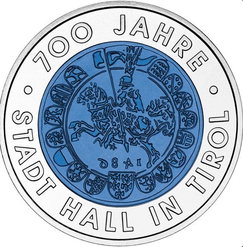 Moneta euro 700 anni - moneta,