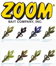 ZOOM Super Hog CREATURA SPINNING BLACK BASS 4''  10PZ PER BUSTA MADE IN USA