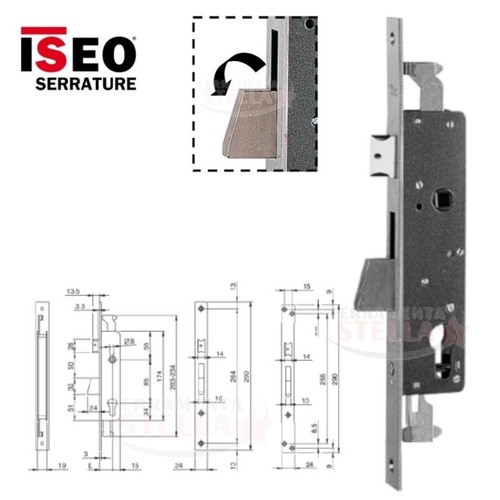 Serratura iseo 7831 infilare - serratura, a