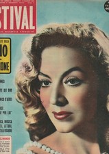 4 RIVISTE, FESTIVAL 123-1955 MARIA FELIX, ILLUSTRAZIONE DEL POPOLO 7-1950 INGRID