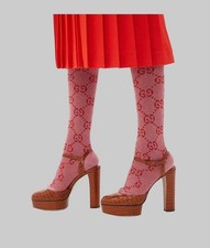 Calze lunghe Gucci rosa GG