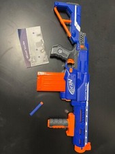 Nerf Retaliator completo, blu e arancione con istruzioni d'uso no proiettili