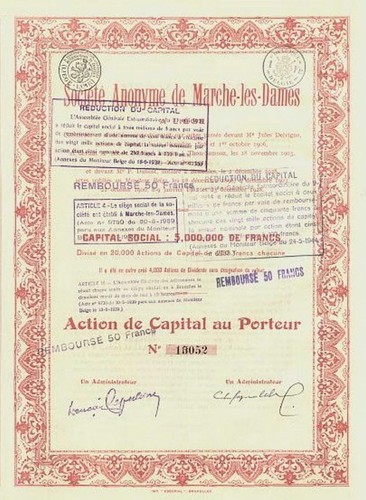 Societe anonyme marche - de, les